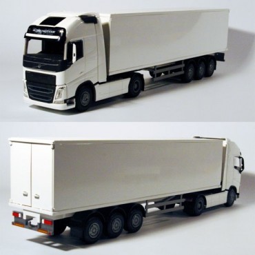 Emek Volvo FH GL XL (New) 2-as Wit met 3-as Oplegger Wit - EM81132 Emek Volvo FH GL XL (New) 2-as Wit met 3-as Oplegger Wit - EM81132