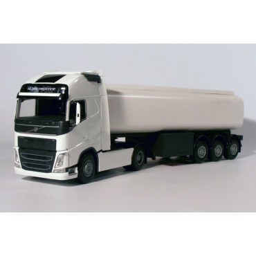 Emek Volvo FH (New) met Tanktrailer Wit - EM93002
