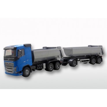 Emek Volvo FH (New) 3-As kieper Blauw met 3-As Kieptrailer - EM20354 Emek Volvo FH (New) 3-As kieper Blauw met 3-As Kieptrailer - EM20354